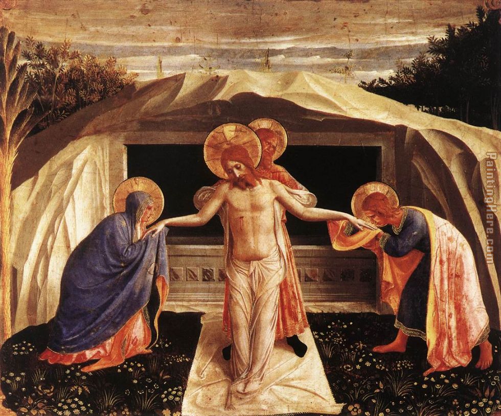 Entombment painting - Fra Angelico Entombment art painting